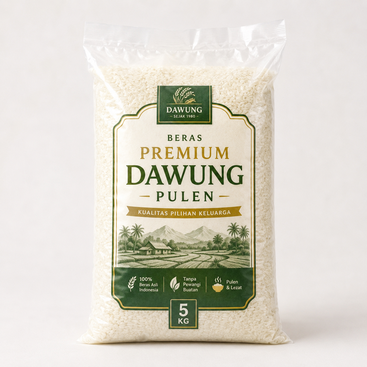 Beras Premium Dawung Pulen Kemasan Lima Kilogram